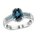 Rhapsody 950 Platinum AAA Monte Belo Indicolite, Paraiba Tourmaline, Diamond (E-F, VS2) Bridge Ring (Size 10.0) (6.86 g) 2.75 ctw - Sticky add to cart bar