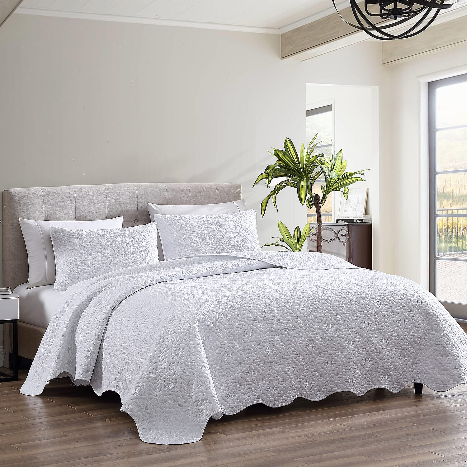 The Nesting Company White Ivy 3pcs Bedspread Set - Queen