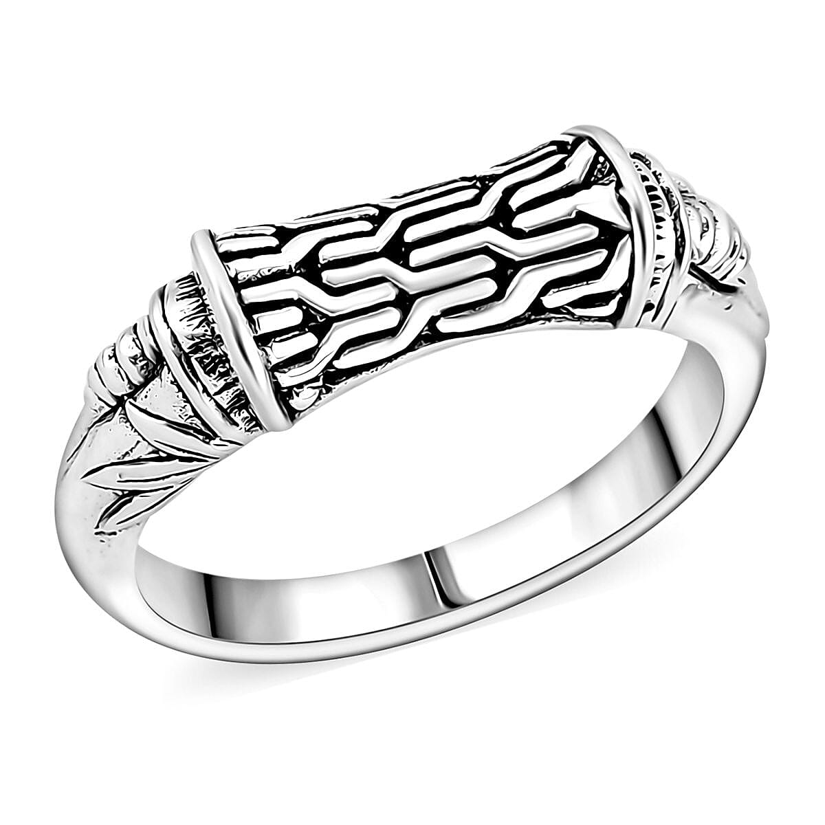 21st Apr TLV Bali Legacy Sterling Silver Tulang Naga Ring (Size 10.0) (4.50 g)