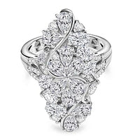 Swarovski Zirconia 5.45 ctw Fancy Ring in Rhodium Over Sterling Silver (Size 6.5)