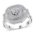 Luxuriant Lab Grown Diamond Ring in Rhodium Over Sterling Silver (Size 7.0) 1.00 ctw - Sticky add to cart bar