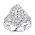 Luxuriant Lab Grown Diamond (G, VS) Ring in Rhodium Over Sterling Silver (Size 10.0) 2.00 ctw - Sticky add to cart bar