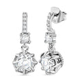 J Francis Crystal by Swarovski Earrings in Rhodium Over Sterling Silver - Sticky add to cart bar