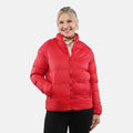 Hanton Red Women's Front Zip Puffer Jacket - L - Sticky add to cart bar