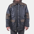 Yellowstone Black Men's Wax Cotton Barn Coat - L - Sticky add to cart bar