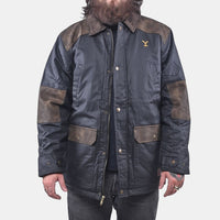 Yellowstone Black Men's Wax Cotton Barn Coat - L