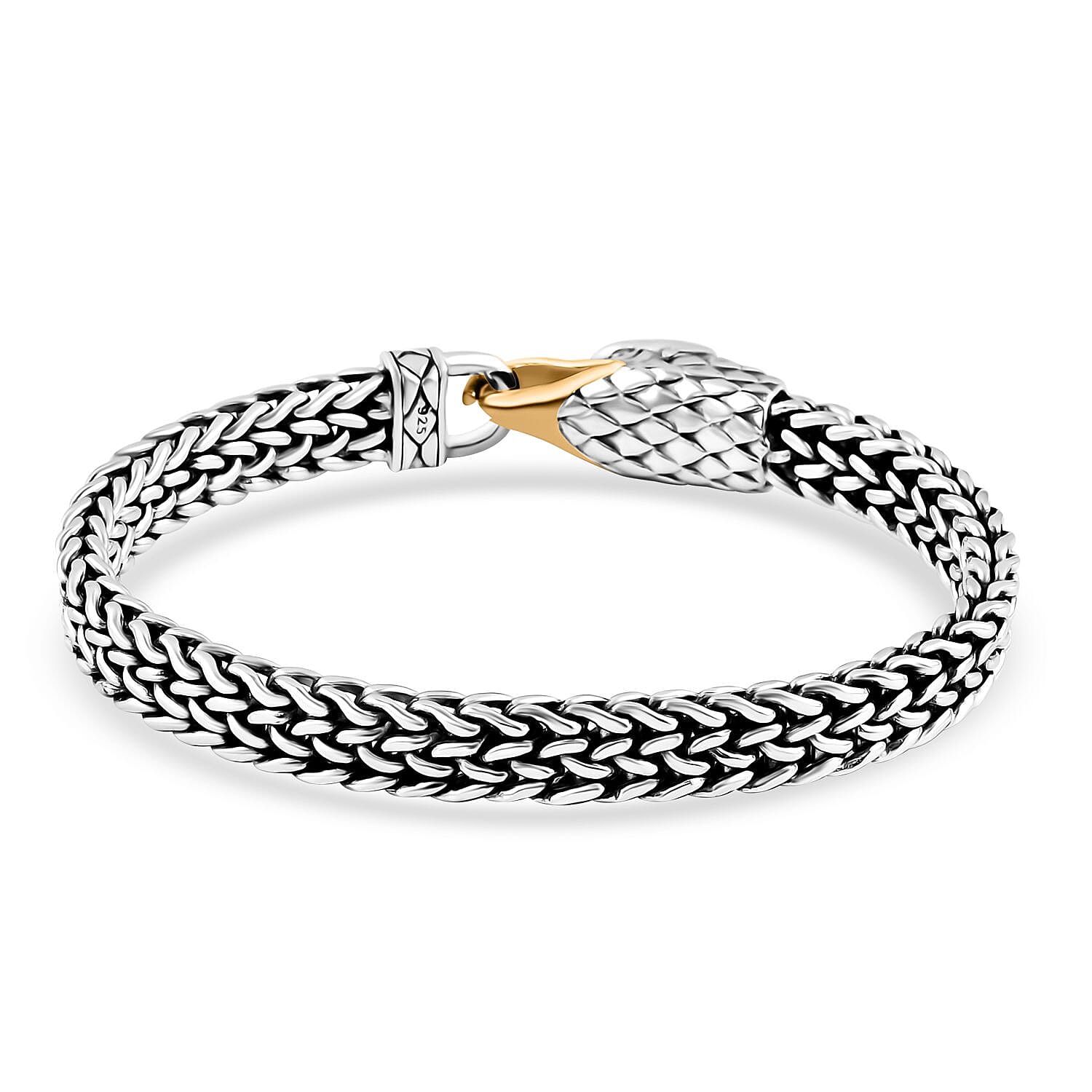 Doorbuster Bali Legacy 22K Vermeil YG Over and Sterling Silver Bracelet (6.50 In) (39.87 g)