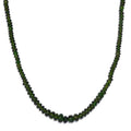 Chrome Diopside Beaded 75.80 ctw Necklace 18 Inches in Rhodium Over Sterling Silver - Sticky add to cart bar