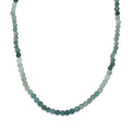 Grandidierite Beaded 67.50 ctw Necklace 18 Inches in Rhodium Over Sterling Silver - Sticky add to cart bar