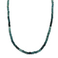 Grandidierite Beaded 66.10 ctw Necklace 18 Inches in Rhodium Over Sterling Silver - Sticky add to cart bar