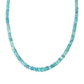 Betroka Blue Apatite Beaded 94.00 ctw Necklace 18 Inches in Rhodium Over Sterling Silver - Sticky add to cart bar