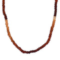 Ratnapura Hessonite Garnet Beaded 70.10 ctw Necklace 18 Inches in Rhodium Over Sterling Silver - Sticky add to cart bar