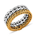 Doorbuster Bali Legacy 22K Vermeil YG Over and Sterling Silver Tulang Naga Ring 12.95 Grams - Sticky add to cart bar