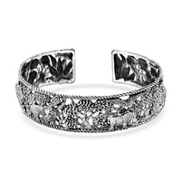 Bali Legacy Sea Safari Bangle Bracelet in Sterling Silver (7.25 In) 31.70 Grams