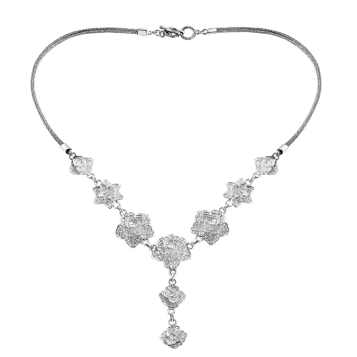 Sterling Silver Necklace (Size - 20),  Silver Wt. 32 g