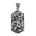 Bali Legacy Sterling Silver Men's Dog Tag Dragonfly Pendant without Chain (14.10 g) - Sticky add to cart bar
