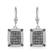 Doorbuster Narsipatnam Alexandrite, White and Coffee Zircon Lever Back Earrings in Rhodium Over Sterling Silver 1.65 ctw