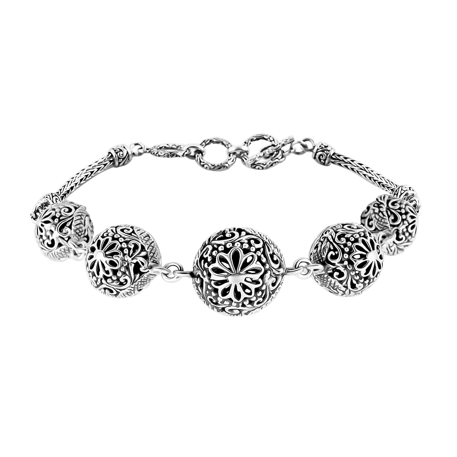 Bali Legacy Butterfly Bracelet in Sterling Silver (6.50-8.0In) 17.80 Grams (1)