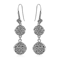 Doorbuster Bali Legacy Sterling Silver Dragon Earrings (9.75 g)