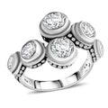 Doorbuster Bali Legacy Moissanite 3.00 ctw Ring in Sterling Silver (Size 10.0) - Sticky add to cart bar