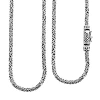 D'Joy Bali Legacy Oval Shape Borobudur Necklace in Sterling Silver 33 Grams 20 Inches