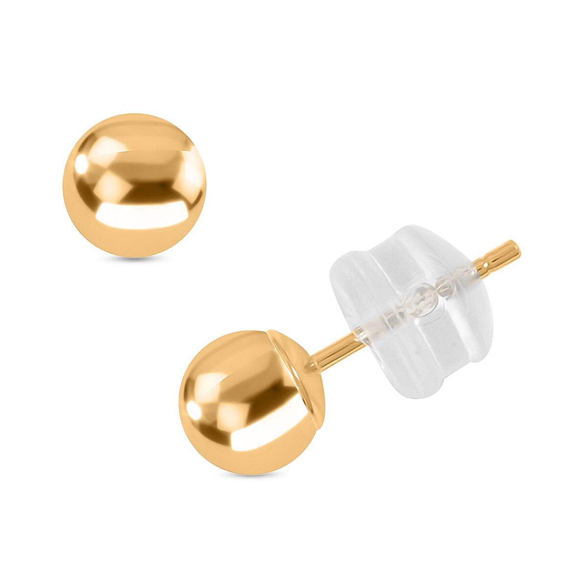 14K Yellow Gold Ball Stud 3mm Earrings