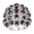 Premium Anthill Garnet 4.25 ctw Ring in Rhodium Over Sterling Silver - Sticky add to cart bar