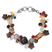 Multi Gemstone 118.70 ctw Bracelet in Stainless Stee (7.25 In)