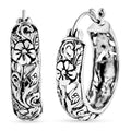 Bali Legacy Sterling Silver Frangipani Flower Earrings 6.15 Grams - Sticky add to cart bar