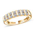 Luxuriant Lab Grown Diamond Band Ring in 18K Vermeil YG Over Sterling Silver (Size 10.0) 0.50 ctw - Sticky add to cart bar