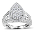 Luxuriant Lab Grown Diamond (G, VS) Ring in Rhodium Over Sterling Silver (Size 7.0) 2.00 ctw - Sticky add to cart bar