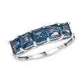 London Blue Topaz 2.00 ctw Ring in Rhodium Over Sterling Silver (Size 11.5) - Sticky add to cart bar
