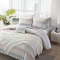 The Nesting Company Blue Magenta Felicity Stripe 5 Piece Comforter Set with Throw - King - Sticky add to cart bar