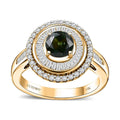 Certified & Appraised Luxoro 14K Yellow Gold AAA Orange Sapphire, Diamond (I2) (0.69 cts) Ring (Size 8.0) (5.27 g) 2.00 ctw - Sticky add to cart bar