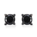 D'Joy Black Diamond 0.50 ctw Stud Earrings in Rhodium Over Sterling Silver - Sticky add to cart bar