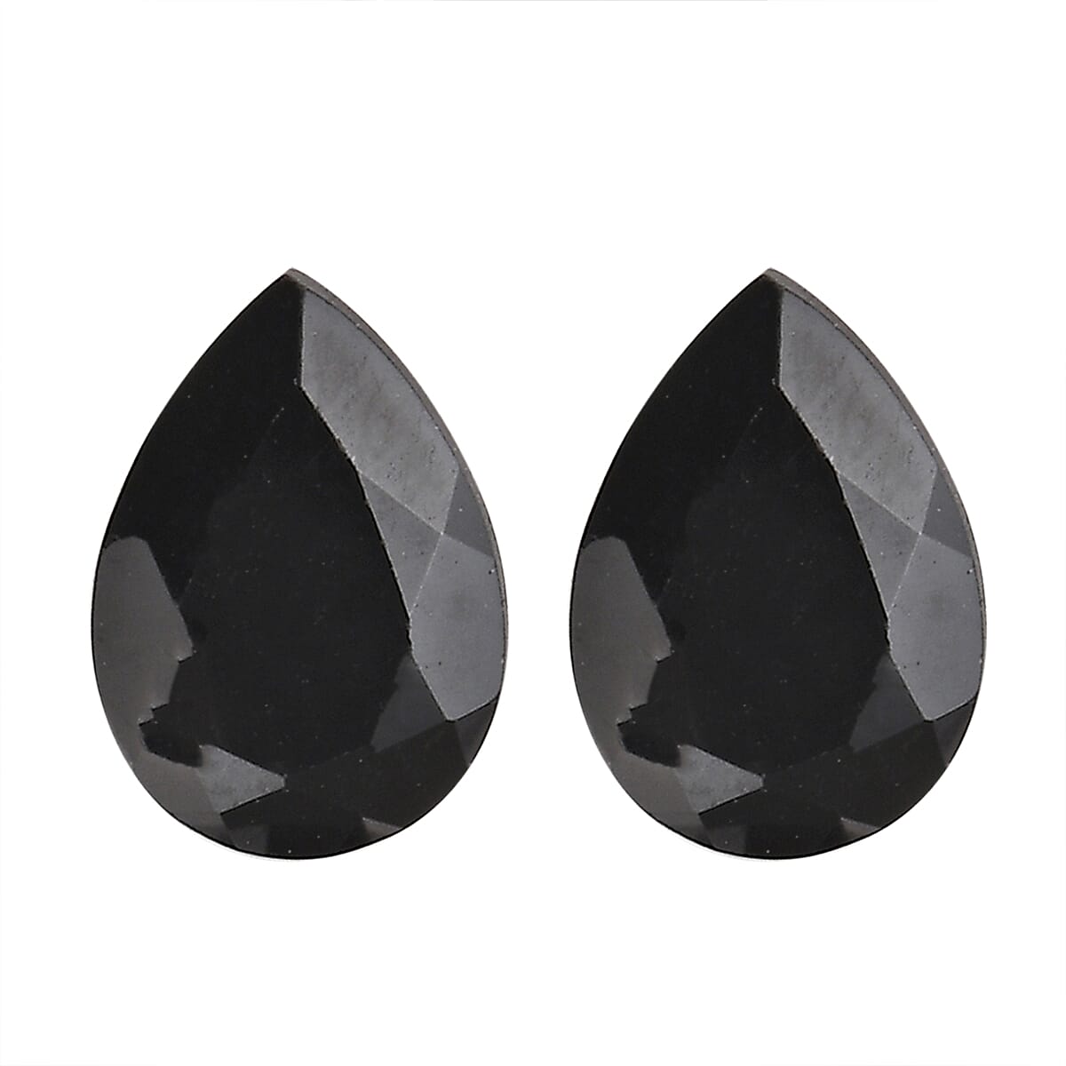 AA Thai Black Spinel Set of 2 (Pear 7x5 mm) 1.78 ctw
