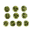 AA Peridot Set of 10 (Rnd 5 mm) 5.33 ctw Loose Gemstone - Sticky add to cart bar