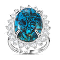 Karis Table Mountain Shadowkite, White Zircon Sunburst Ring in Platinum Bond (Size 7.0) 15.80 ctw - Sticky add to cart bar