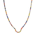 Multi Color Austrian Crystal Necklace in Stainless Steel 20 Inches - Sticky add to cart bar