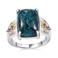 Karis Table Mountain Shadowkite, Orissa Rhodolite Garnet Floral Ring in Platinum Bond (Size 10.0) (Del. in 10-12 Days) 7.65 ctw - Sticky add to cart bar