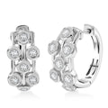 J Francis Embellished with Zirconia by Swarovski Hoop Earrings in Rhodium Over Sterling Silver 2.75 ctw - Sticky add to cart bar