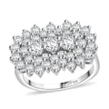 J Francis Embellished with Zirconia by Swarovski Ring in Rhodium Over Sterling Silver (Size 10.0) 4.15 ctw - Sticky add to cart bar
