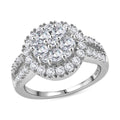 J Francis Embellished with Zirconia by Swarovski 2.40 ctw Ring in Rhodium Over Sterling Silver (Size 10.0) - Sticky add to cart bar