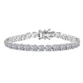 Epic Deal J Francis Embellished with Zirconia by Swarovski Bracelet in Rhodium Over Sterling Silver (8.00 In) 35.00 ctw - Sticky add to cart bar
