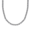 J Francis Embellished with Zirconia by Swarovski 74 ctw Tennis Necklace 18 Inches in Rhodium Over Sterling Silver - Sticky add to cart bar