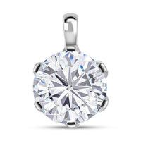 J Francis Embellished with Zirconia by Swarovski 3.35 ctw Solitaire Pendant without Chain in 10K White Gold