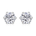 J Francis Embellished with Zirconia by Swarovski 3.00 ctw Solitaire Stud Earrings in 10K White Gold - Sticky add to cart bar