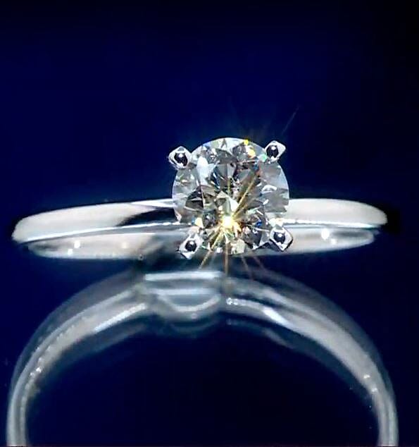 GSI Certificate 14K White Gold White Diamond (SI2) Ring (Size 10.0) 0.70 ctw