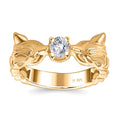 J Francis Swarovski Zirconia 0.45 ctw Ring in 18K Vermeil Yellow Gold Over Sterling Silver (Size 6.5) - Sticky add to cart bar
