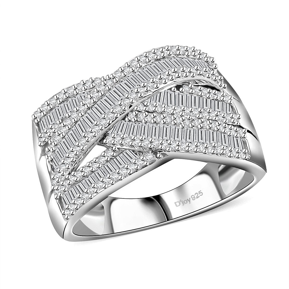 White Diamond Infinite Sparkle Ring in Sterling Silver